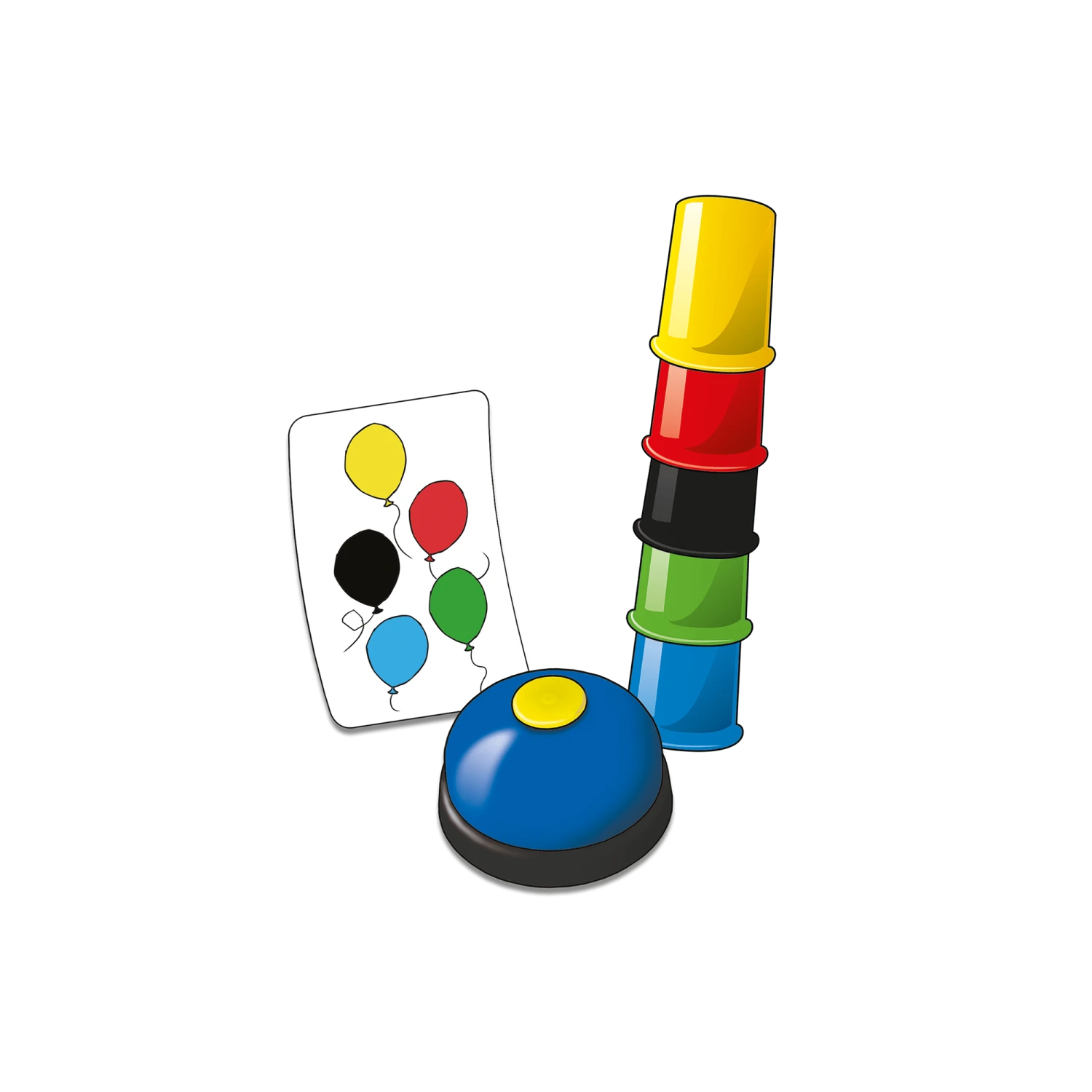 999 Games Stapelgekke Speed Cups 6 Spelers Stapelspel - Afbeelding 2