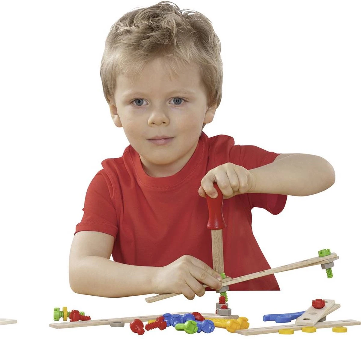 Eichhorn 4in1 Constructor 70-delig Houten Constructie-speelgoed - Afbeelding 2