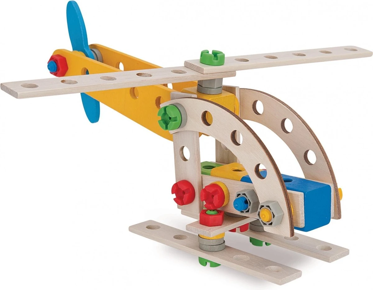 Eichhorn 4in1 Constructor 70-delig Houten Constructie-speelgoed - Afbeelding 4