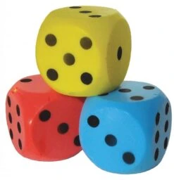 Dobbelsteen XL Soft 15x15x15 Cm Div Kleuren In Color Blauw