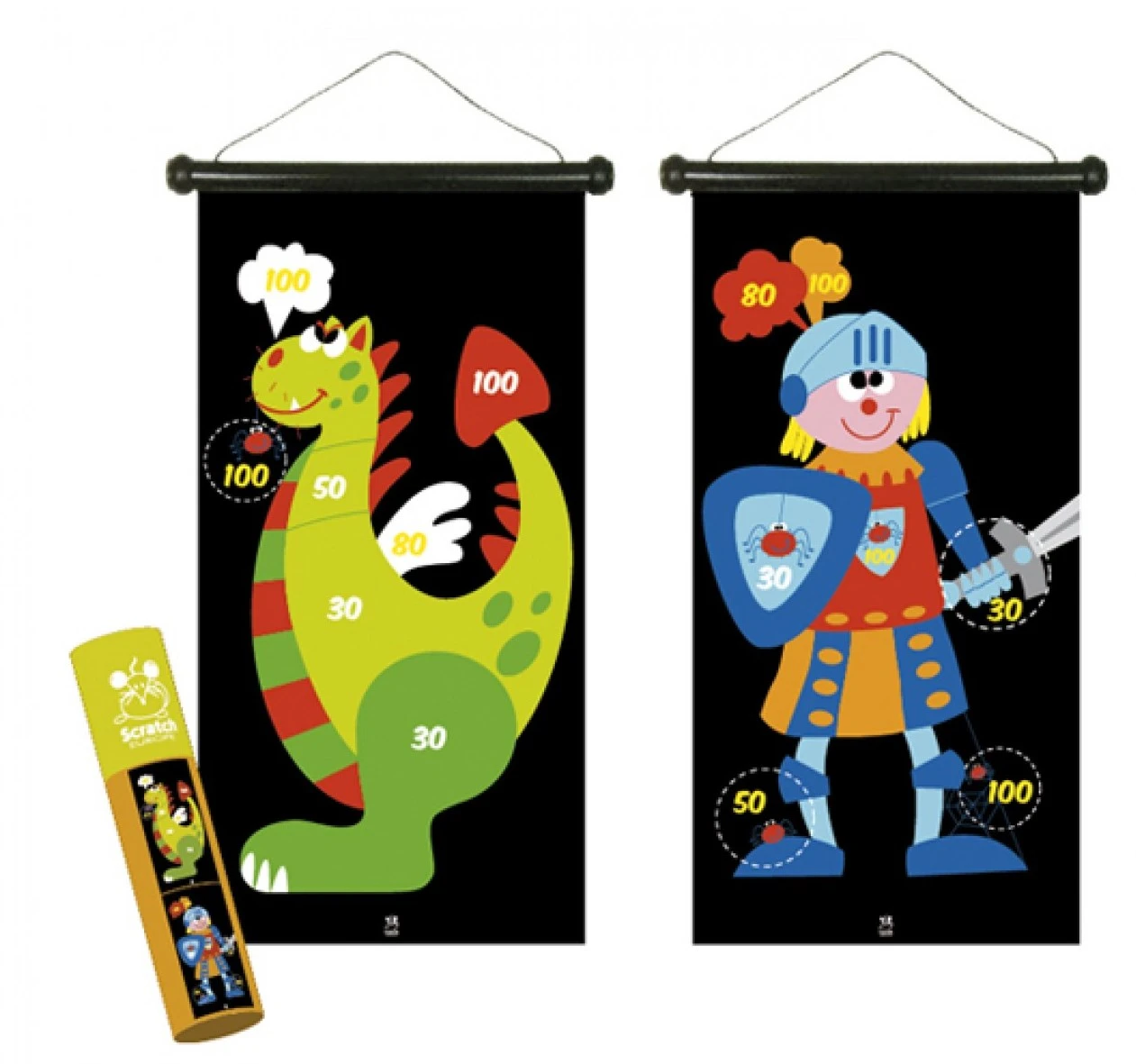 Scratch DARTS RIDDER/DRAAK Magnetisch Dartspel - Afbeelding 2